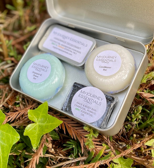 All-You-Need-Essential Beauty Kit-Your Ultimate Travel Companian *Whispering Woods* Scented with essential oils